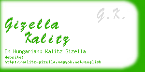gizella kalitz business card